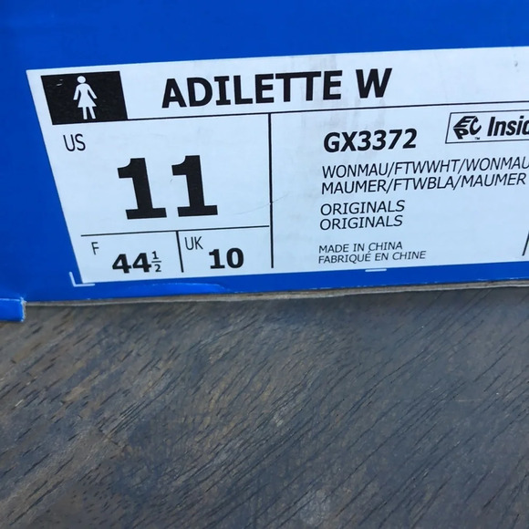 Adidas Adilette pink slide sandals womens sz 11 New in Box - Picture 9 of 9